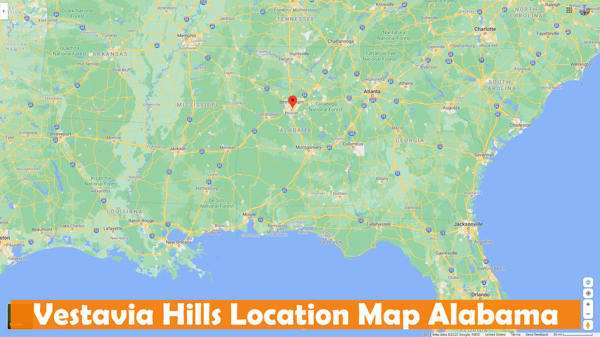 Vestavia Hills Emplacement Carte Alabama